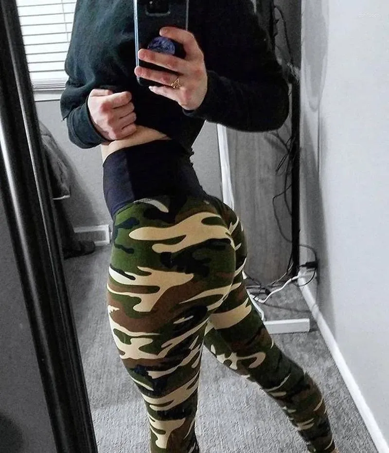 Hunting Pants Women's Camouflage Leggings Printed Exaggerates Hips Yoga Woman Activewear Workout Sports Christmas Summer
