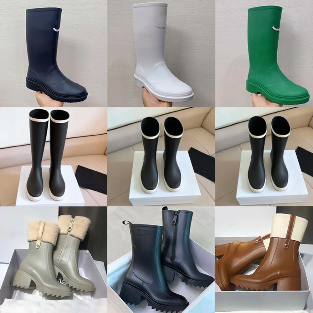 Rain Boots Designer Boots Rubber Knee Boot Platform Shoes 23FW Luxury Rainboots Water Shoes Rain Shoes Knee-High Waterproof Casual Style Waterproof Welly Boot No431