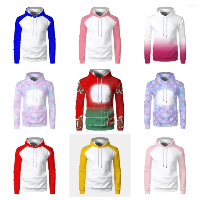 Felpe con cappuccio da donna 2023 sublimazione in bianco poliestere finto sbiancato abbigliamento unisex autunno inverno pullover casual per regalo di stampa logo fai da te