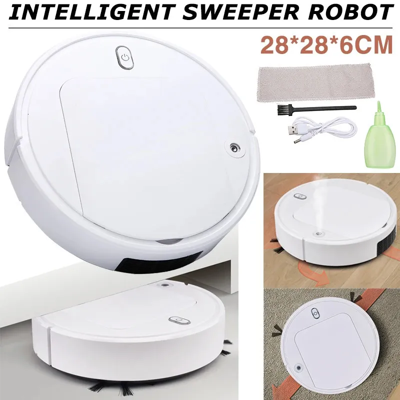 Smart Robot Vacuum Floor Mop Cleaner With 360 Degree Broom Sweeper USB