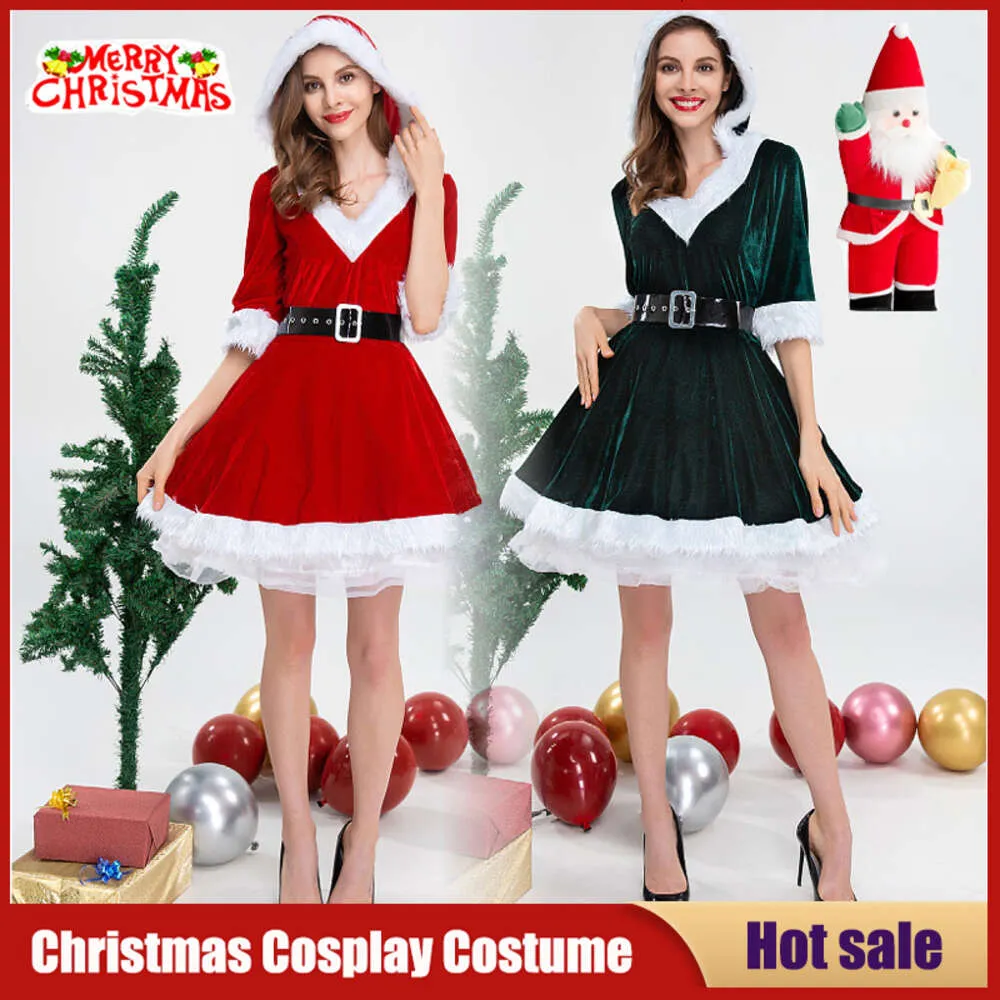 Cosplay Santa Cosplay Costumes mode Miss Claus Dress Suit Women Julkläder Xmas Carnival Party Nyår Sexiga kläder