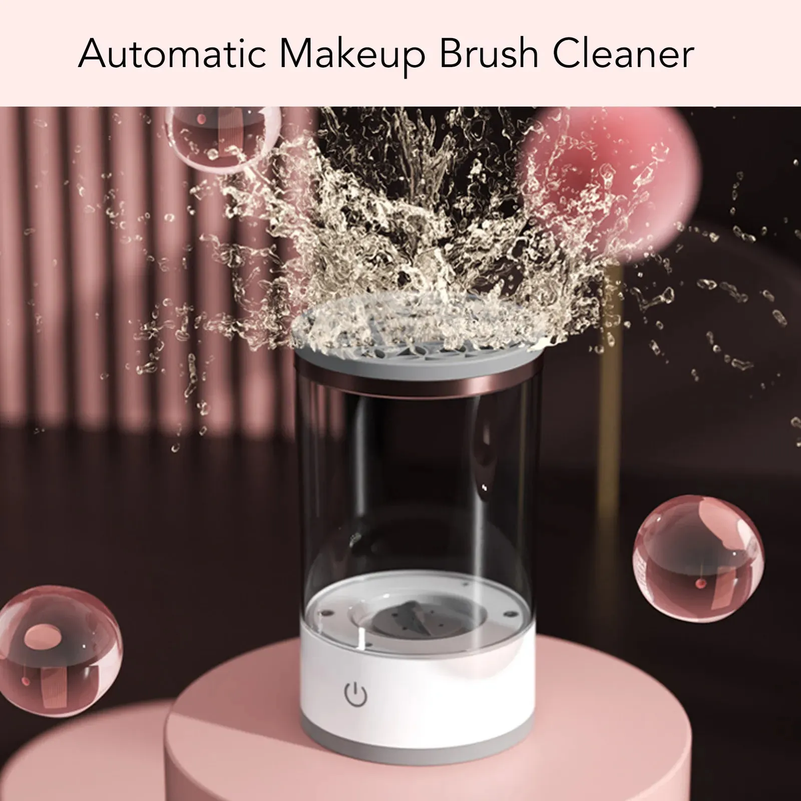 Limpiador de brochas de maquillaje eléctrico para todos los tamaños,  máquina giratoria automática, limpiador de brochas de maquillaje, limpiador  de br