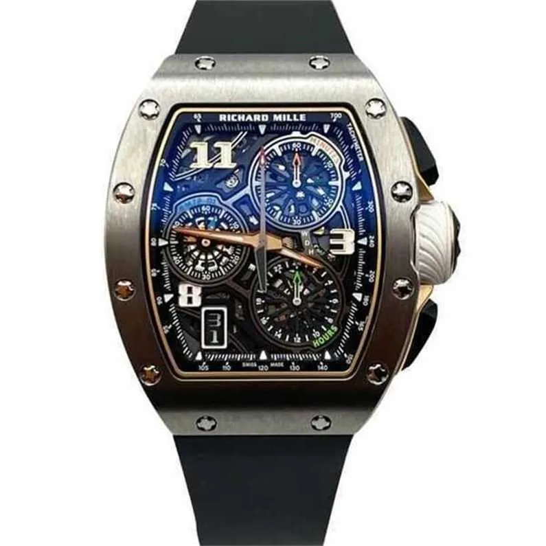 Richarmill Watch Tourbillon Automatic Mechanical Wlistwatches Swiss Men's Watches Lifestyle Inhouse Chronograph Titanium RM72-01 WN-76FM