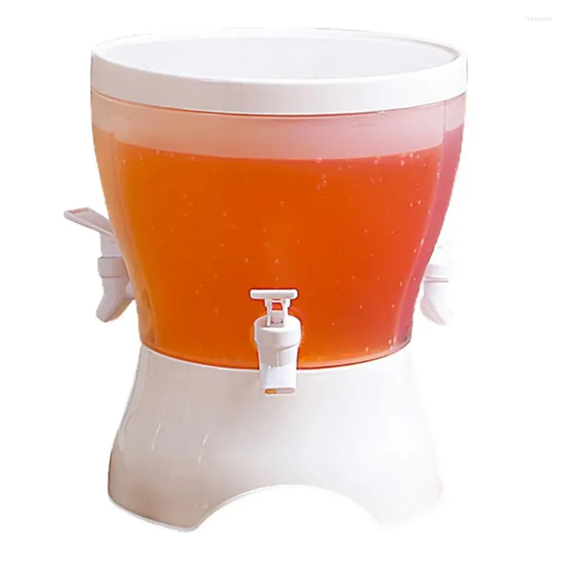 Bouteilles d'eau, seau à jus, couleur blanche, conception de robinet, stockage, réfrigérateur, distributeur rotatif à 360 degrés, bouilloire