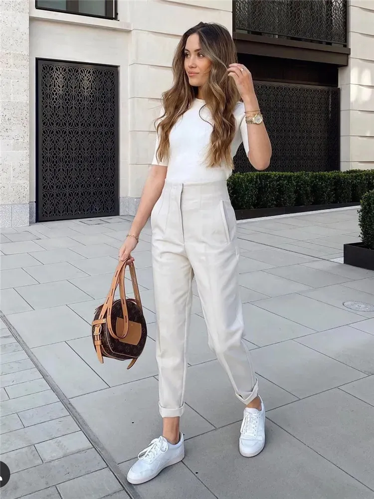 Pantalon crayon femme hotsell