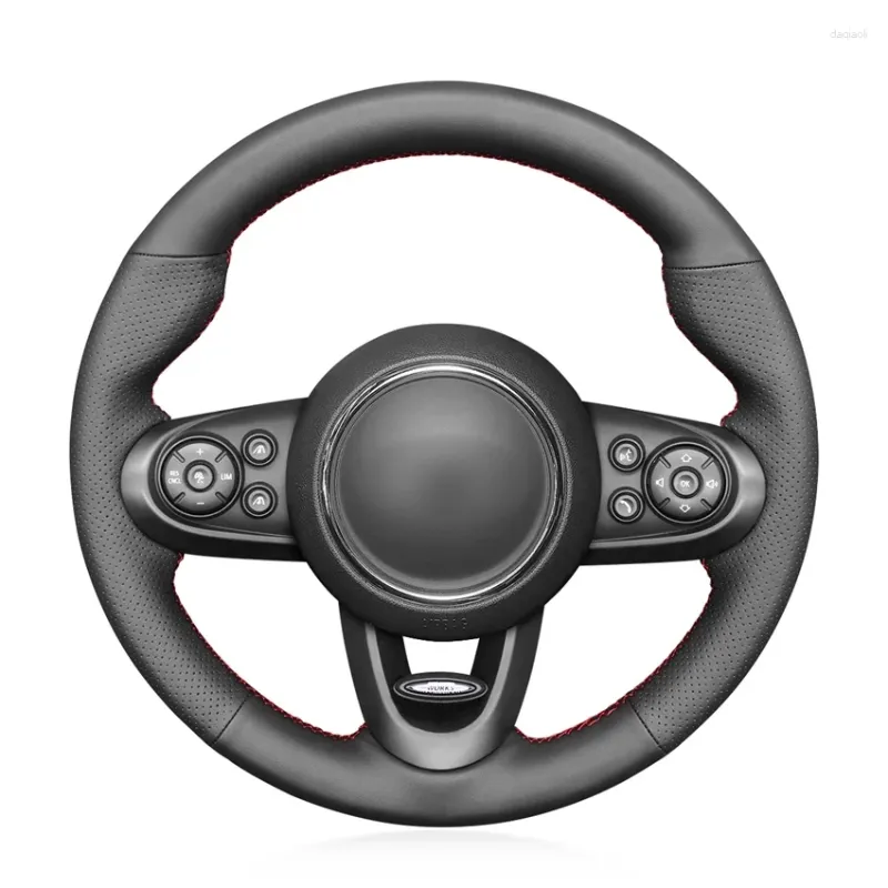 Stuurhoezen Hand Naai Zwart Kunstleer Autohoes Voor Mini (Hatchback Mini) JCW 2014-2023 Clubman 2023-2023 Con