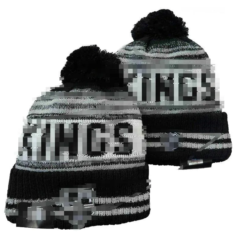 남자 모자 하키 볼 모자 Kings Beanie 32 개의 팀 니트 커프스 폼 로스 앤젤레스 비니 스트라이프 양모 따뜻한 미국 대학 스포츠 니트 모자 모자