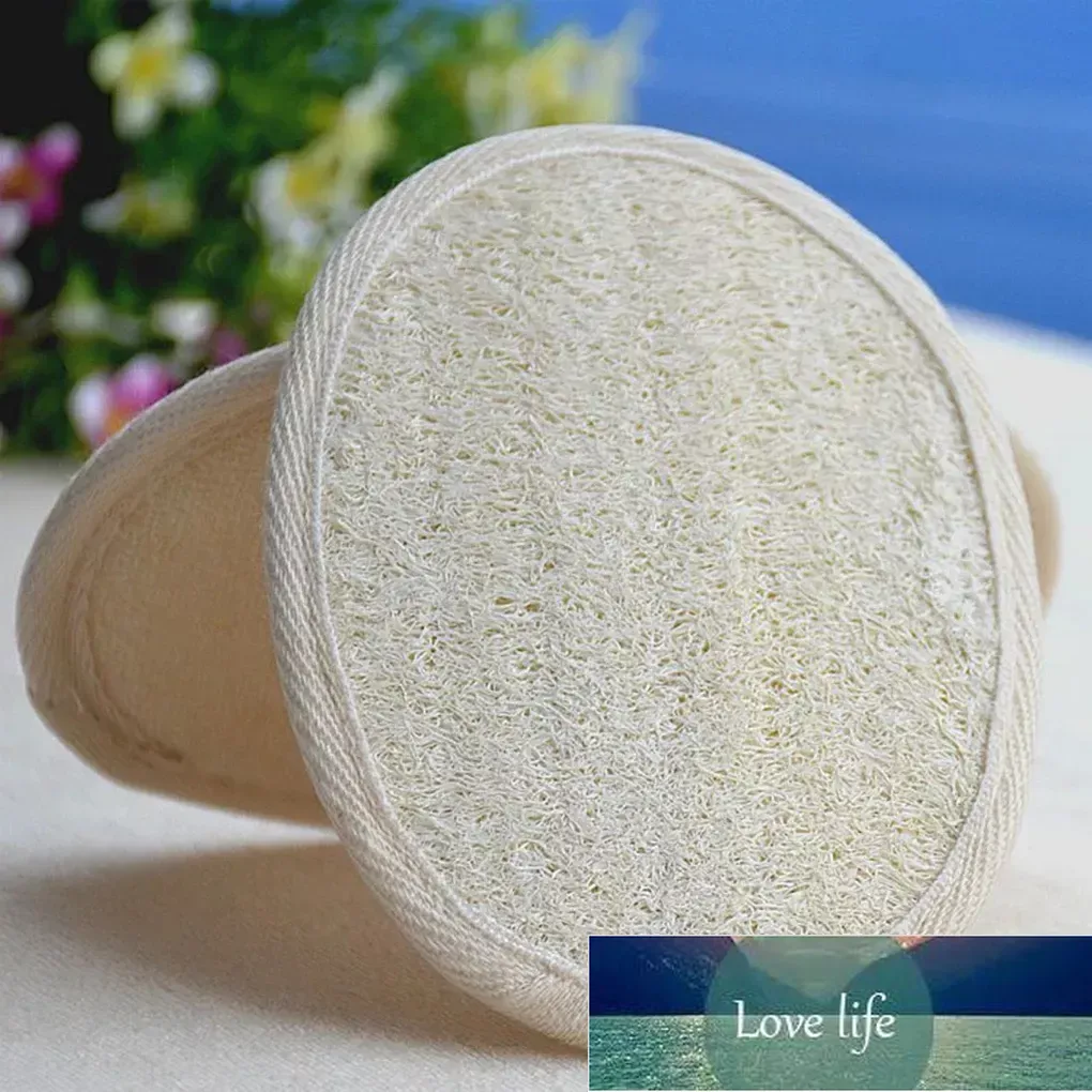 Vendita all'ingrosso morbido esfoliante spugna di luffa naturale cinghia per maniglia da bagno doccia massaggio scrubber spazzola per il corpo pelle bagno spa accessori per il lavaggio