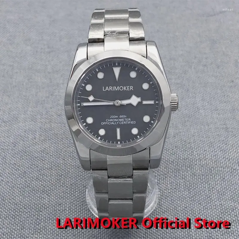 Wristwatches Larimoker 2023 Brand 39mm BB58 Wrist Mechanical Watch Luxury NH35 PT5000 Men Men Glass Reloj Hombre