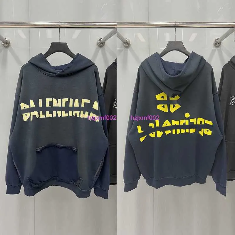 رجال الرجال للرجال Sweatshirts الشتاء الشتاء الجديد أسلوب جديد للنساء من النوع المقطوع هوديي جيب كبير مناسب في ملابس زرقاء داكنة مجعد هودي دافئ الملابس الشارع