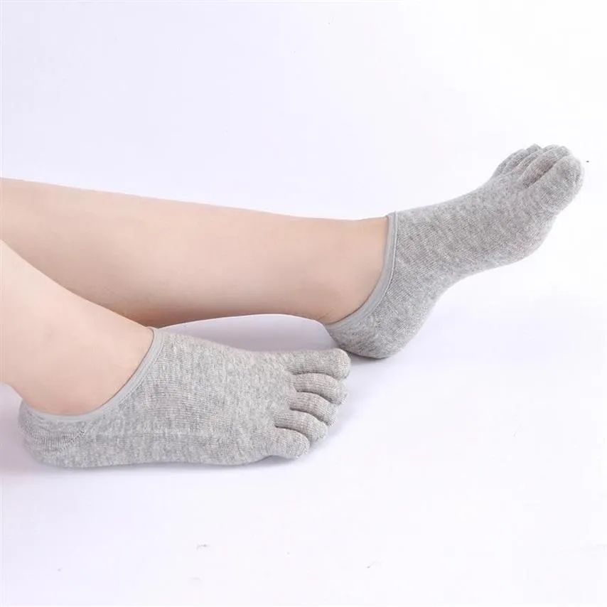 10 Pairs Men's Socks Shallow Mouth invisible five-finger Socks Non-Slip Cotton Short five-toed Male New High Quality1265Q