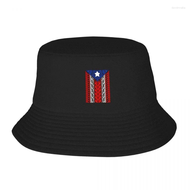 Basker puerto rican stam flagga modern boricua vuxen fiskare hatt bob hink hattar män kvinnor kepsar fiskare flicka pojke