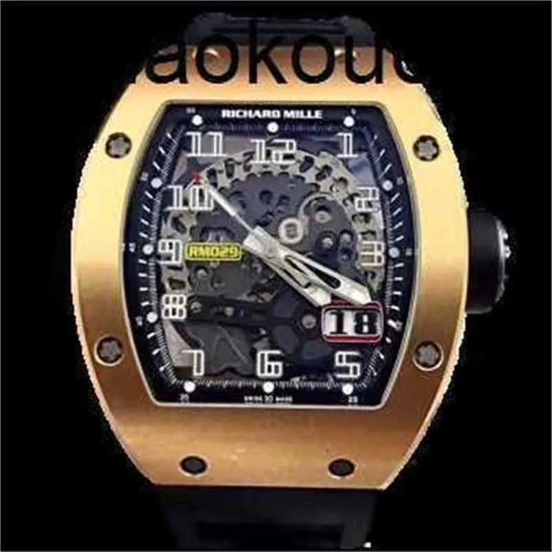 RicharsMiers Watch Automatic SuperClone KV Factory 029 Gold Edition Sports WristCarbon fiber sapphire Ship By FedexMRZV table