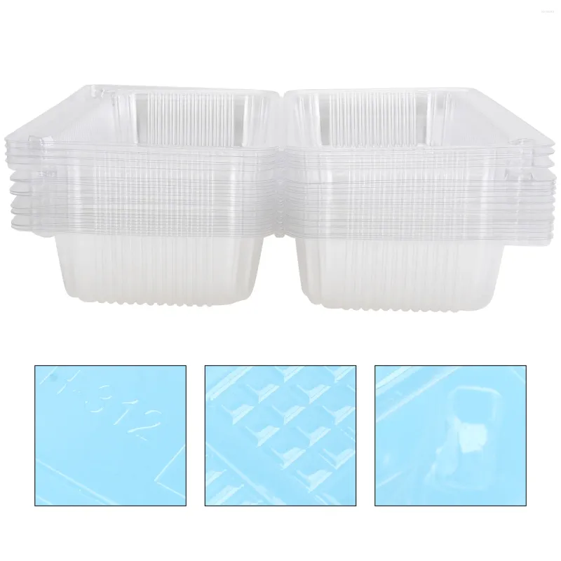 Take Out Containers 25pcs Pastry Wrapping Box Disposable Packaging Dessert Food