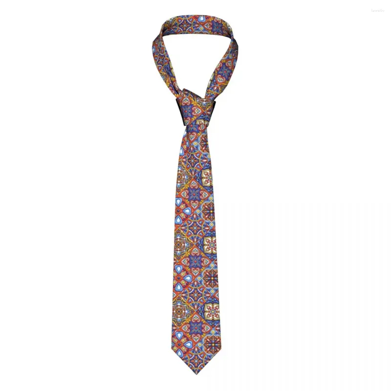 Галстуки-бабочки «Мексиканская плитка», художественный галстук унисекс, полиэстер, 8 см, с вырезом для мужчин, модные классические аксессуары для рубашек, Gravatas, свадебный подарок