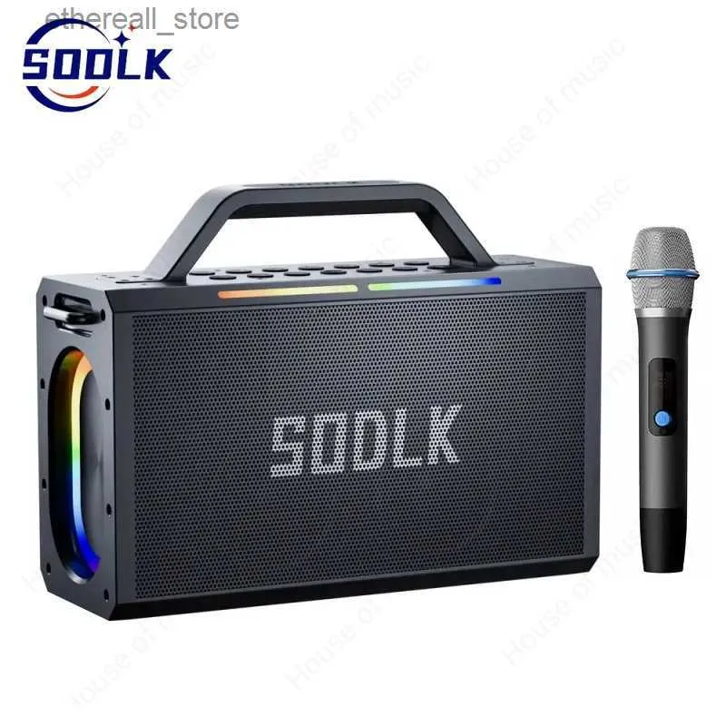 Altoparlanti per cellulari SODLK 200W Super Bass altoparlante Box Grande Hi-Fi Stereo Alta qualità DJ Karaoke wireless portatile Altoparlanti per scheda audio Bluetooth Q231021