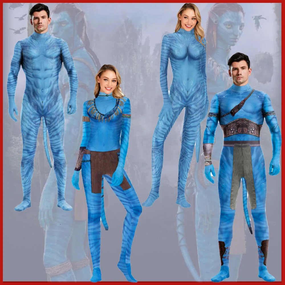 Premium Avatar Cosplay Costume: Alien Bodysuit for Halloween, Christmas ...