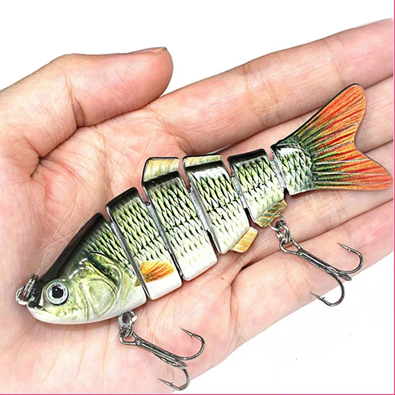 Iscas Iscas Aorace Pesca wobbler Lifelike 67 Segmento Swimbait Crankbait Hard Bait Lento 10cm 17g 15g Isca Iscas Artificiais Equipamento de Pesca 231020