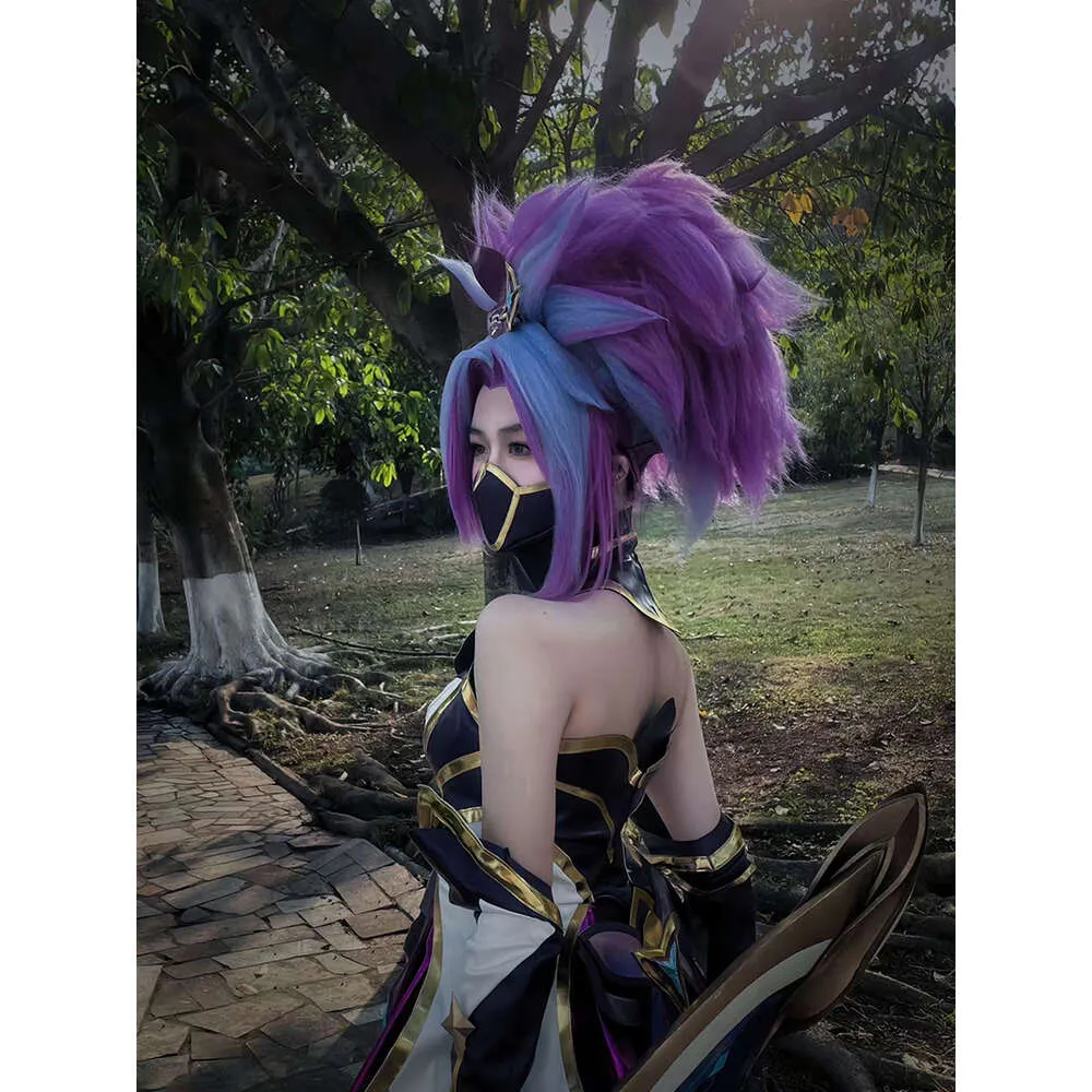 LOLスターガーディアンAkaliコスプレ女性のためのコスチューム