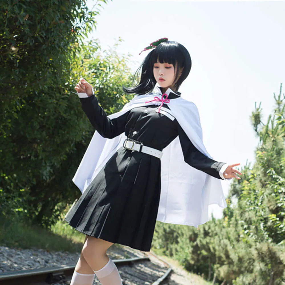 Cosplay Anime Demon Slayer Tsuyuri Kanao Cosplay Custume Kimono Pruik Uniformen Volwassen Kind Feest Halloween Cadeau Kimetsu Geen Yaiba Vrouw Jurk