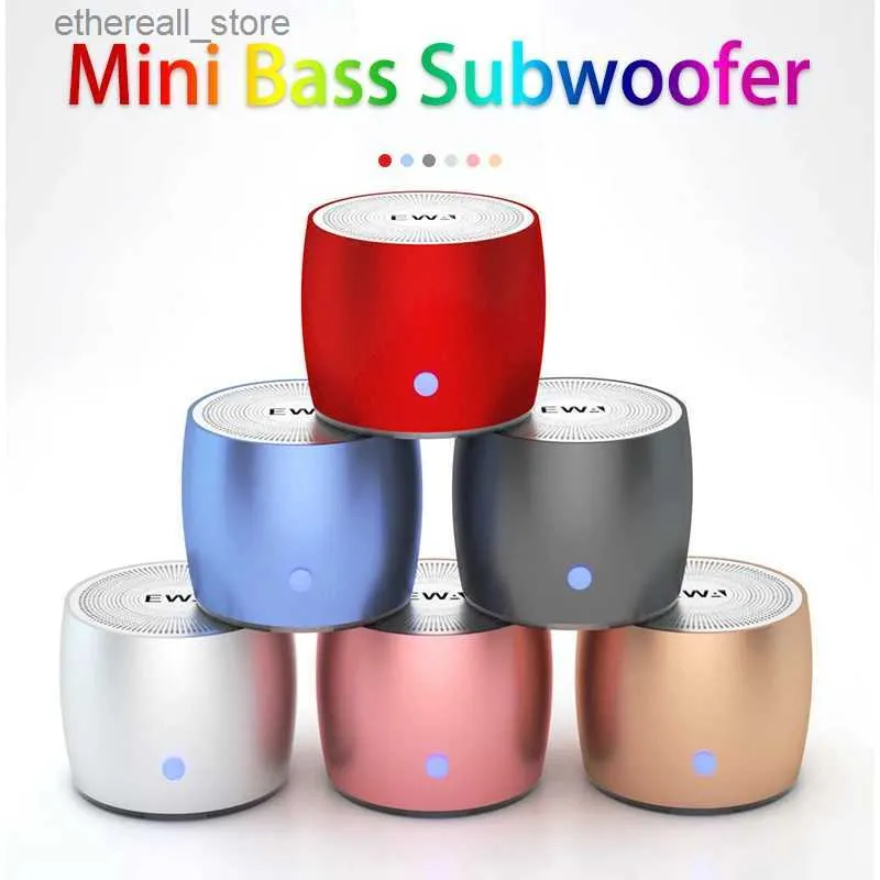 Cep Telefonu Hoparlörler EWA A103 Mini Bluetooth Hoparlör Kutusu Subwoofer Boombox Hoparlörler Taşınabilir Müzik Kutusu MP3 Pansiyon Hoparlör Bluetooth-Speaker HIFI Q231021