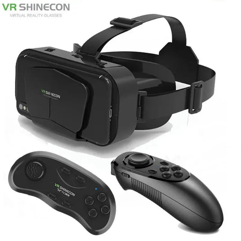 VRAR Accessorise Оригинальные очки G10 IMAX с гигантским экраном VR 3D Коробка виртуальной реальности Google Картонный шлем для смартфона 4,7-7 дюймов Соответствующий джойстик 231020