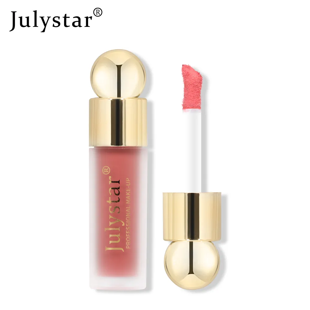 Beauty Monochrome Matte Liquid Blush Natural Long Lasting Lipstick Glaze Sun Red Pink Eyeshadow Blush Liquid