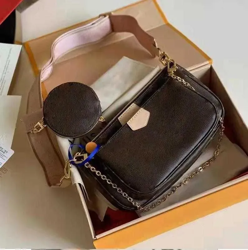 high Famous Brand Designer Shoulder Bag Luxury Fashion Women's Mini Handbag Crossbody Bag Cell Phone Bag Three Pieces Set