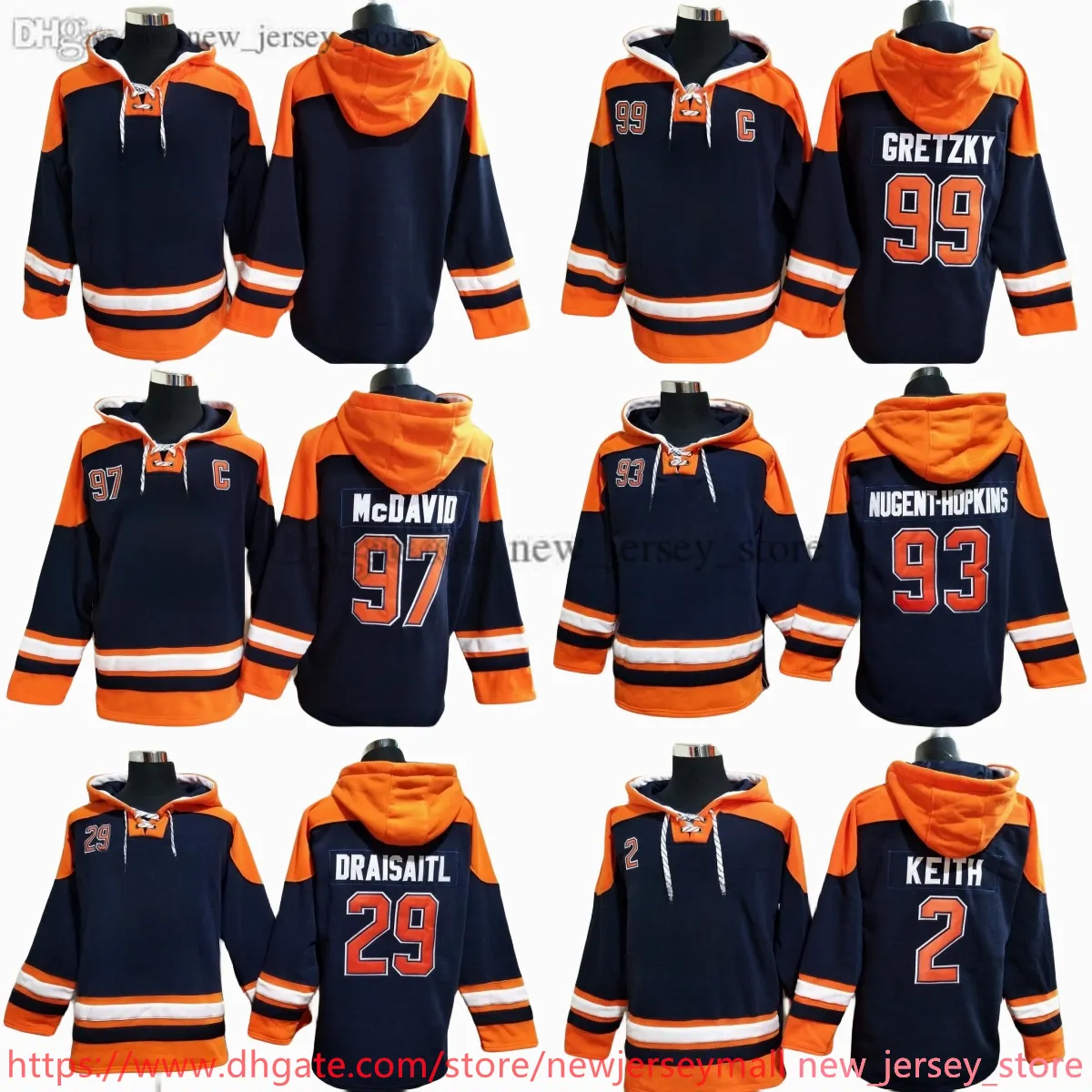 DIY Designer Duncan Keith Sweat à capuche Hommes Enfants Femme Leon Draisaitl Wayne Gretzky Hiver Pull en peluche à capuche Ins Mode Jeunes étudiants Printemps et automne Team Sweat à capuche