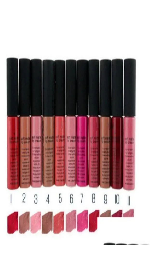 Lip Gloss Soft Matte Veet Batom Líquido Natural Nude Longa Duração À Prova D 'Água 8ml Maquiagem Lipgloss Drop Delivery Saúde Beleza Lip6651346