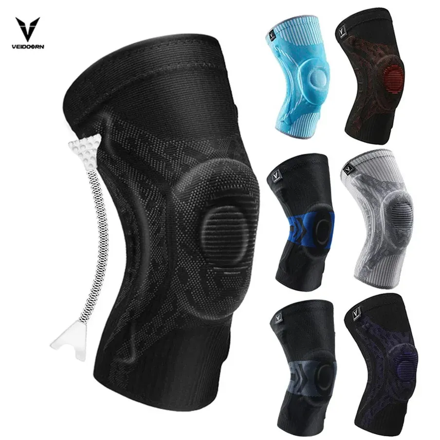 Elbow Knee Pads Veidoorn 1pc Compression Suppression Suptor Protector Elastic do kontuzji siłownia koszykówka koszykówki Crossfit 231020