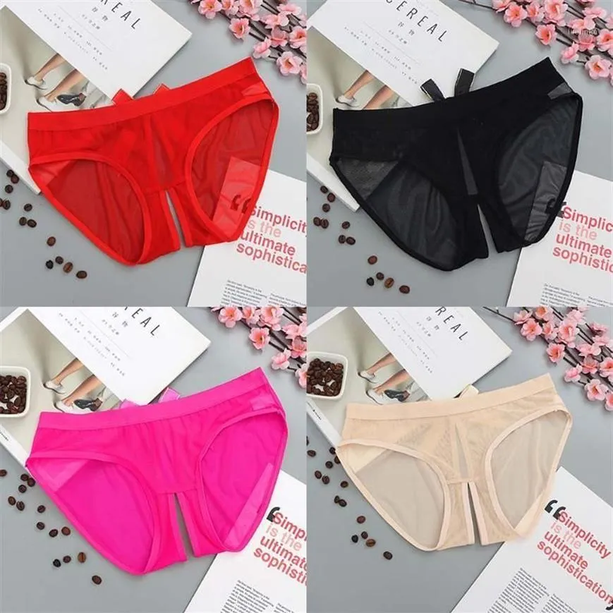 New Women' Panties Sexy Lingerie Exotic Panties Open Crotch Lace Mesh Underwear Crotchless Underpants Sexy Briefs with Back 256H