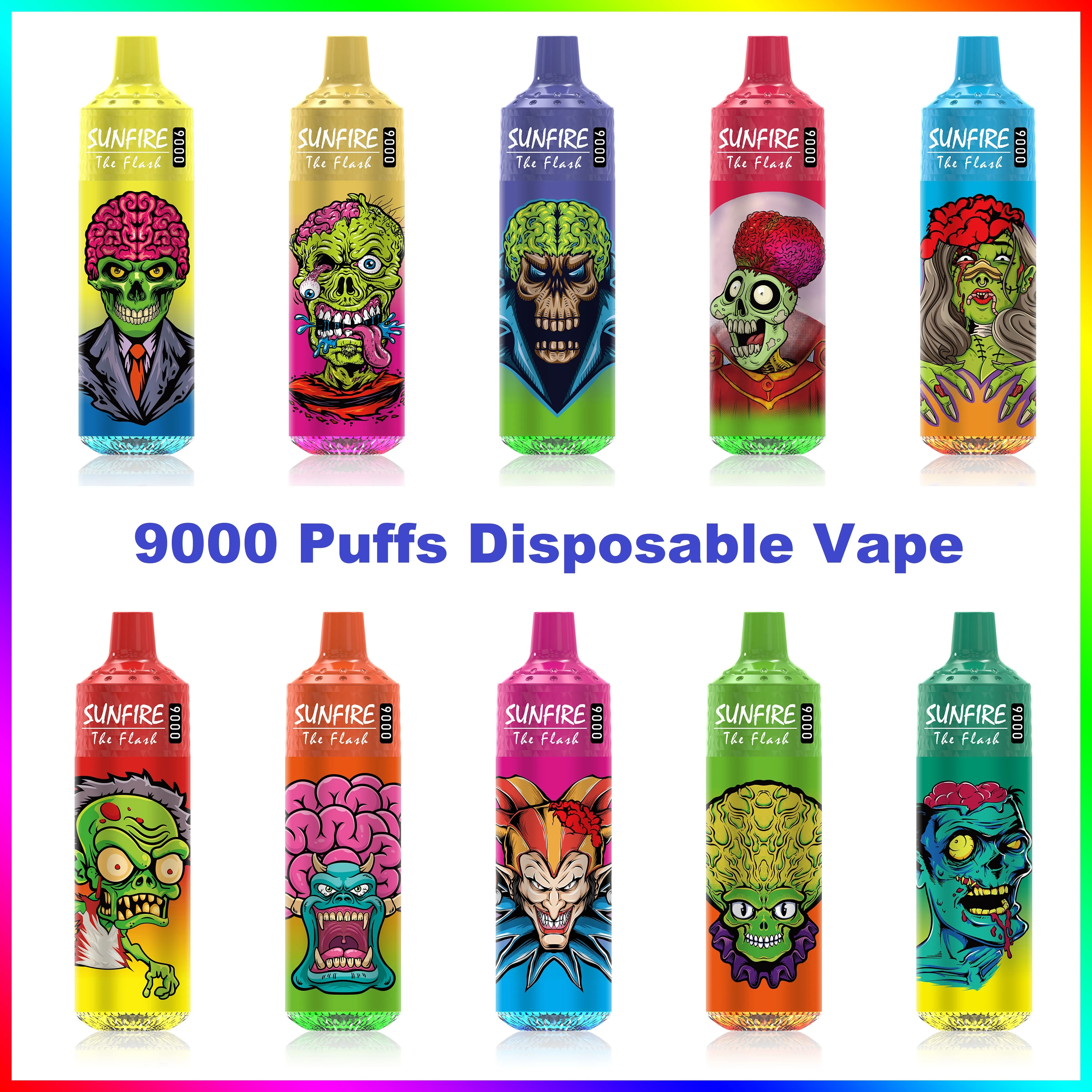 Original Sunfire Disponible Vape Sverige/Lettland Hot Selling 8000 9000 10000 Puff Cheap E Zig 10000 Vapers Charger Puff Distributors E Cigarett Kits Vapor Bar Vapor