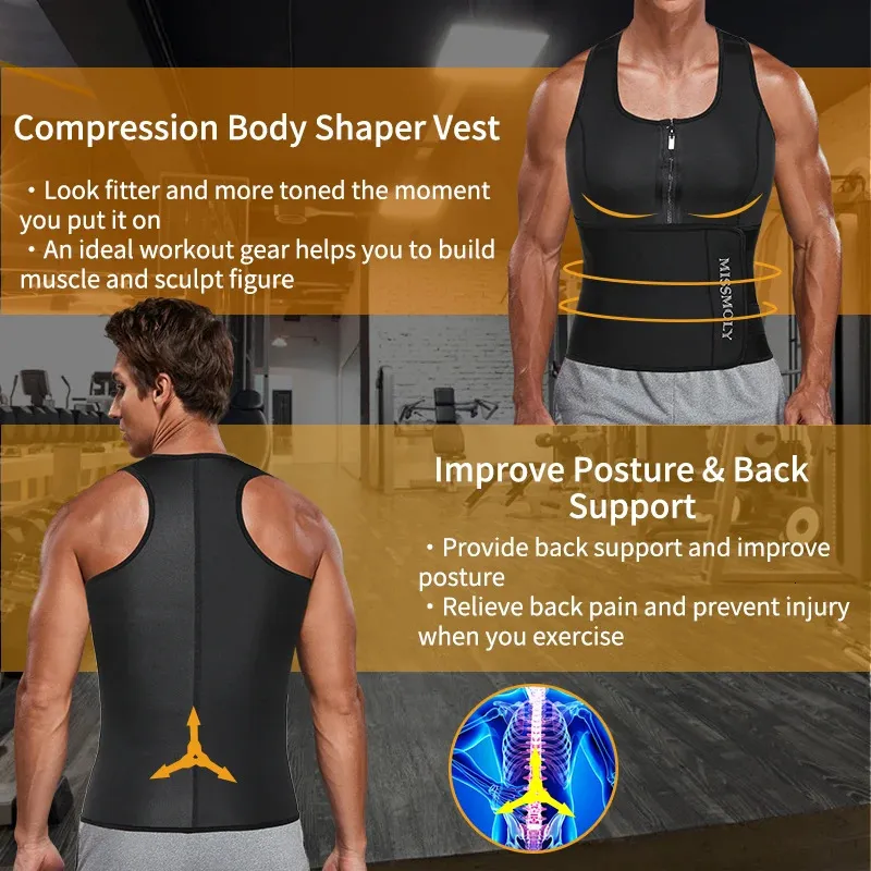 Waist Tummy Shaper Mens Waist Trainer Vest Slimming Body Shaper Compression  Shirt Workout Tank Top Shapewear Fitness Undershirt Fat Burn Sauna Suit  231019 From Jiu07, $19.47