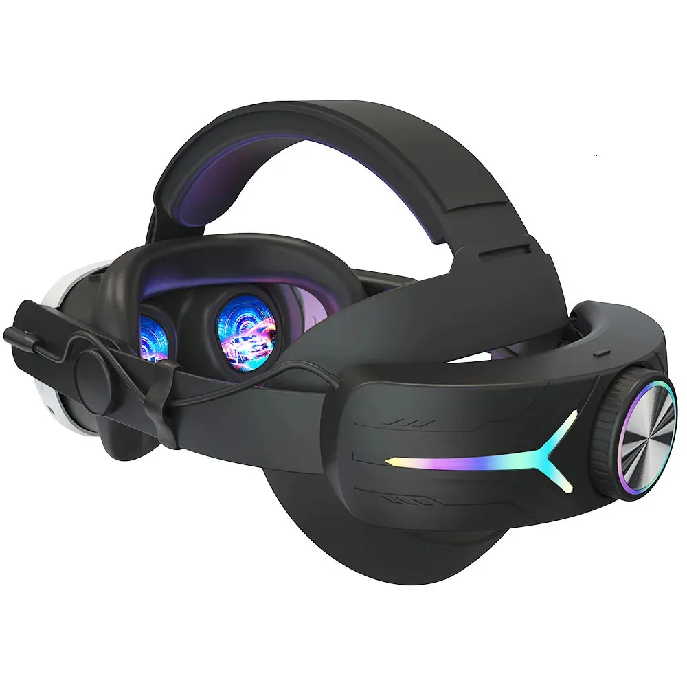 VR AR Accessorise VR Head Strap Confortable Éponge Headwear Casque de charge avec batteries intégrées de 8000 mAh pour Meta Quest 3 Accessoires 231019