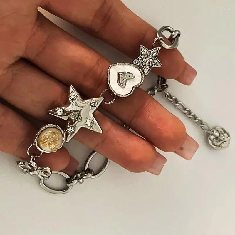 Link pulseiras todos os jogos concha estrelas coração moda doce pulseira ajustável para mulheres temperamento casal jóias finas de luxo