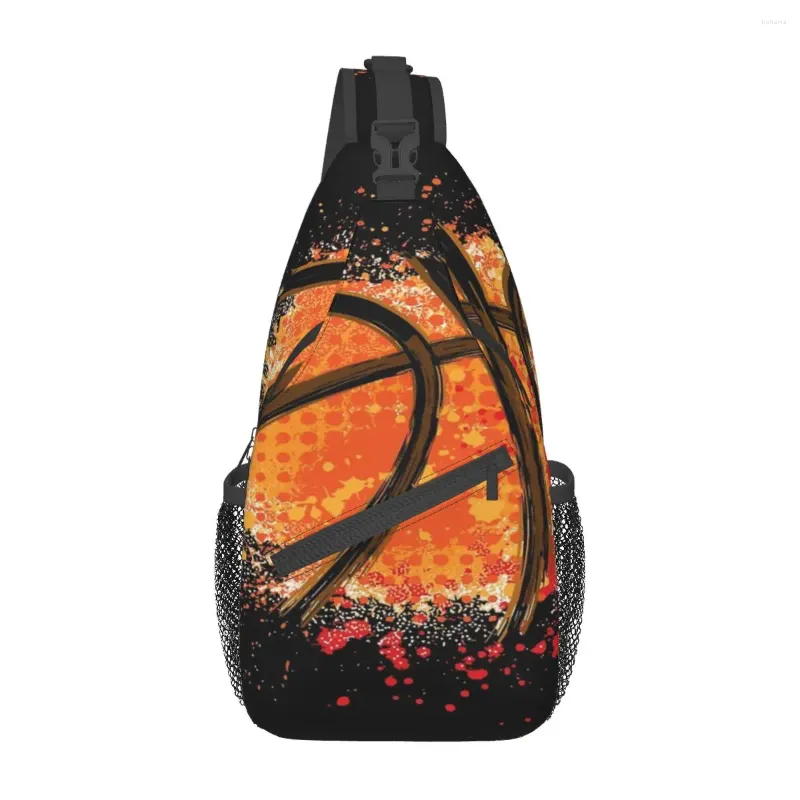 Duffel Bags Laranja Basquete Saco Peito Retro Portátil Out Cross Multi-Style