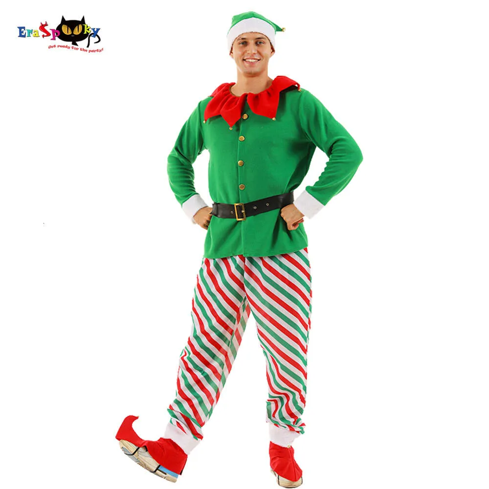 cosplay Eraspooky 2020 Costume da elfo di Natale per gli uomini Babbo Natale Cosplay NATALE Capodanno Party Fancy Dress Adultcosplay