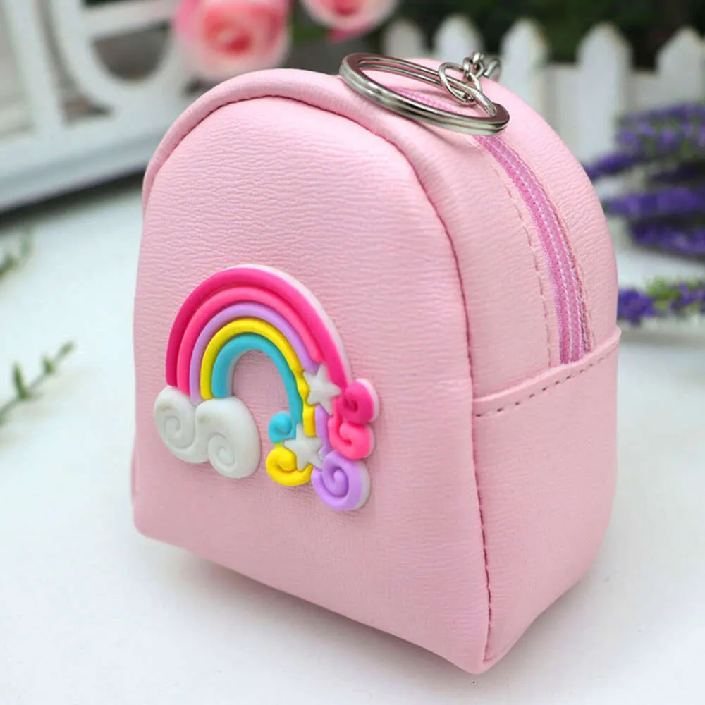 Children's Mini Handbags Baby Girls PU Leather Small Bags Cute Cartoon Annimals Kids Coin Purse Wallet Money Bag