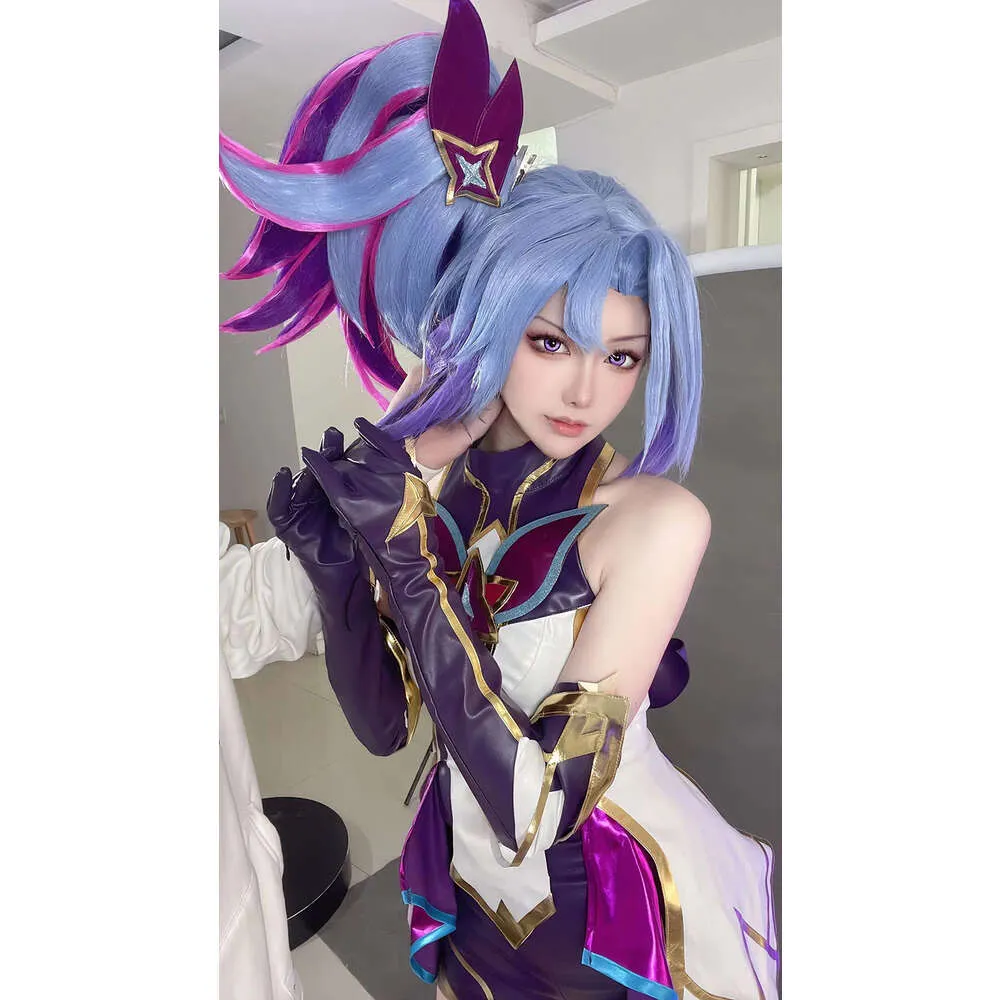 LOLスターガーディアンAkaliコスプレ女性のためのコスチューム