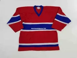 New Jerseys 1970s Tremark Montreal Canadians Hockey Blank Jersey Vintage Mens Stitch Custom Any Number Name Xs-6xl Vintage Long Sleeves