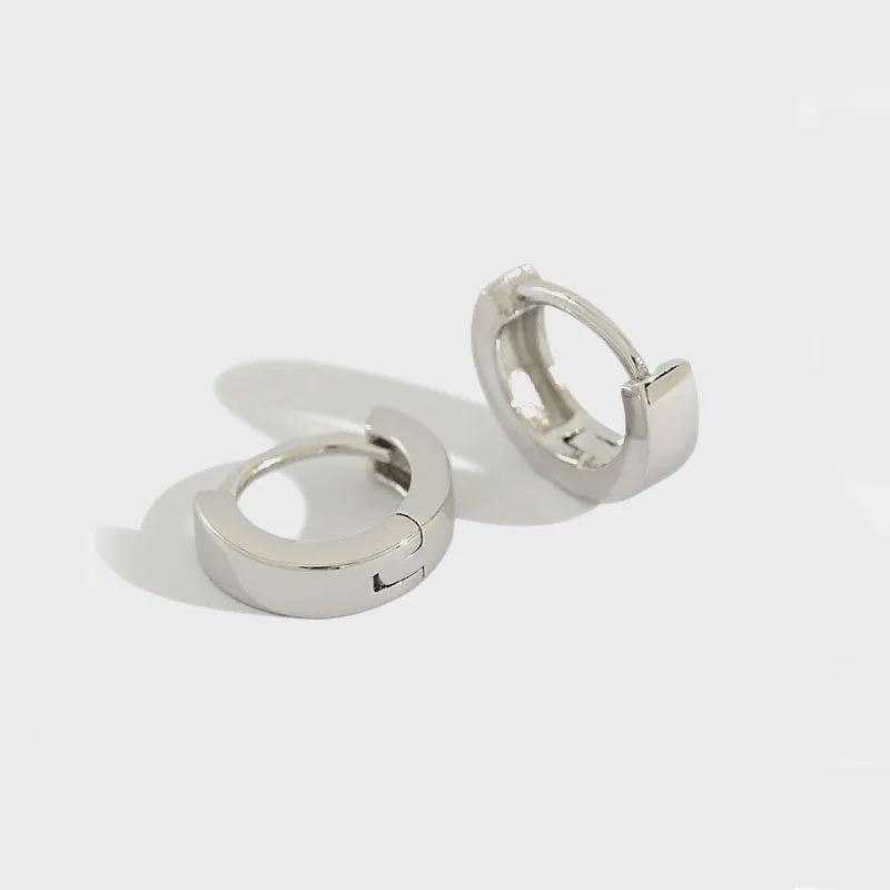 Boucles d'oreilles rondes géométriques simples pour femmes, 100% argent Sterling 925 véritable, bijoux fins Brinco, vente en gros, YME121