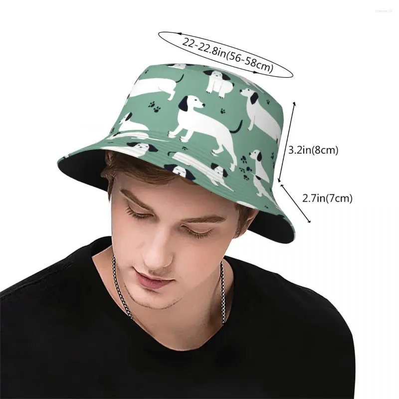 Cute White German Badger Dog Dachshund Bob Cute Bucket Hats Perfect For  Beach, Fishing, And Outdoor Activities From Ppepper01, $13.94