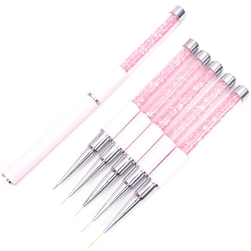 Outils de maquillage Nails Art Brosse Lignes Rayure Fleur Peinture Dessin Stylo Acrylique UV Gel Extension Grilles 3D Conception Manucure 231020