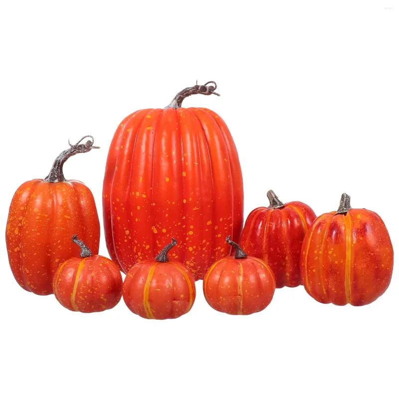 Dekorativa blommor Pumpa Modell Ornament inomhus Halloween Party Harvest Festival Fall Wedding Decorations Autumn