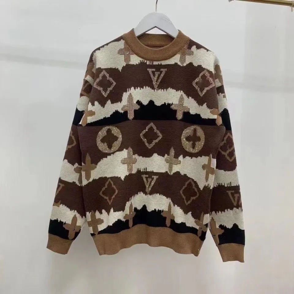 Designer de alta versão spot match cor broca quente sênior tiktok rede explosão vermelha retro moda camisola mulher