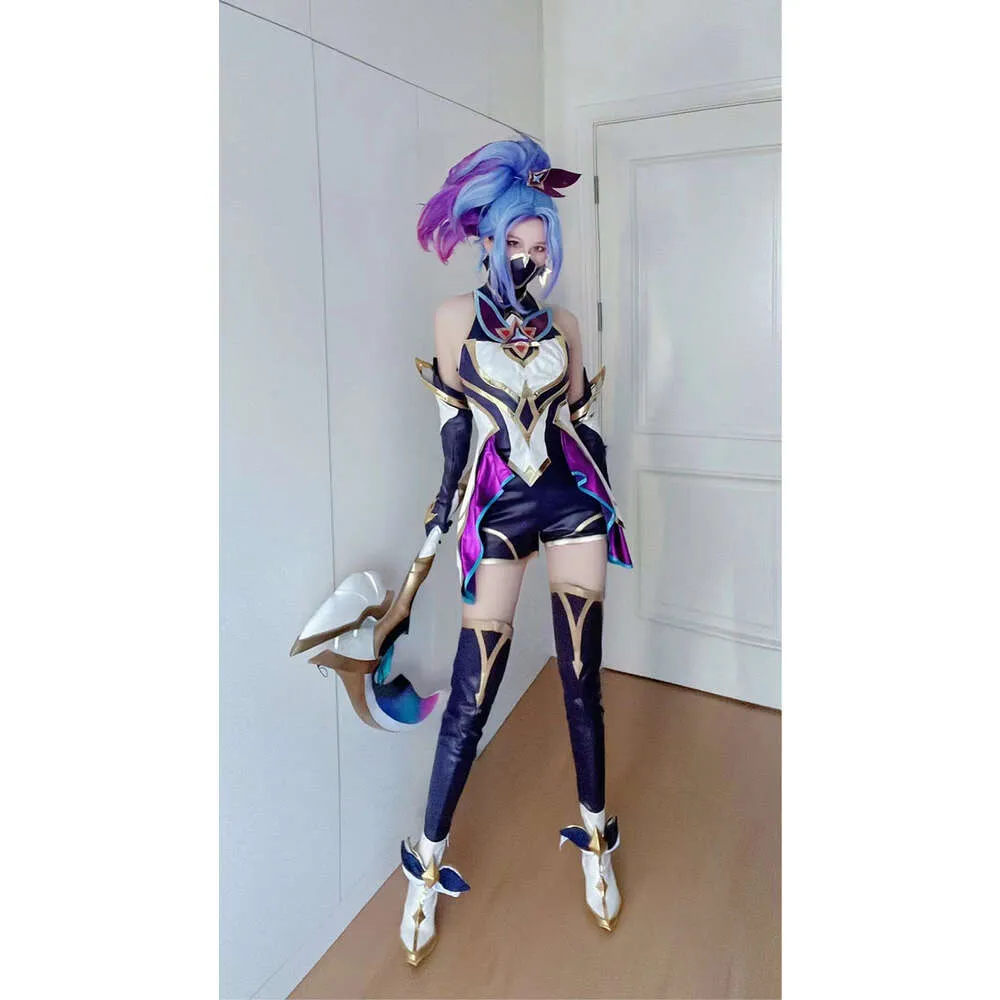 LOLスターガーディアンAkaliコスプレ女性のためのコスチューム