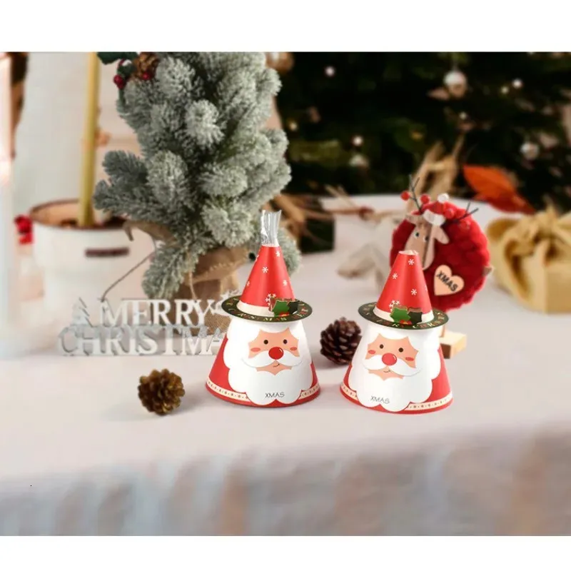 Confezione regalo 20 pezzi Scatola di caramelle di Natale Simpatico gatto e sacchetto regalo di Babbo Natale Confezione di bomboniere per bambini Caramelle Biscotti Confezione regalo Decorazione regalo per feste 231020