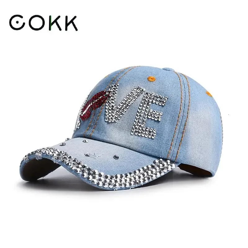 Ball Caps COKK Baseball Cap Women Cowboy Hat Summer Autumn Letter Pattern Outdoor Sunshade Casual Adjustable Fashion Female 231019