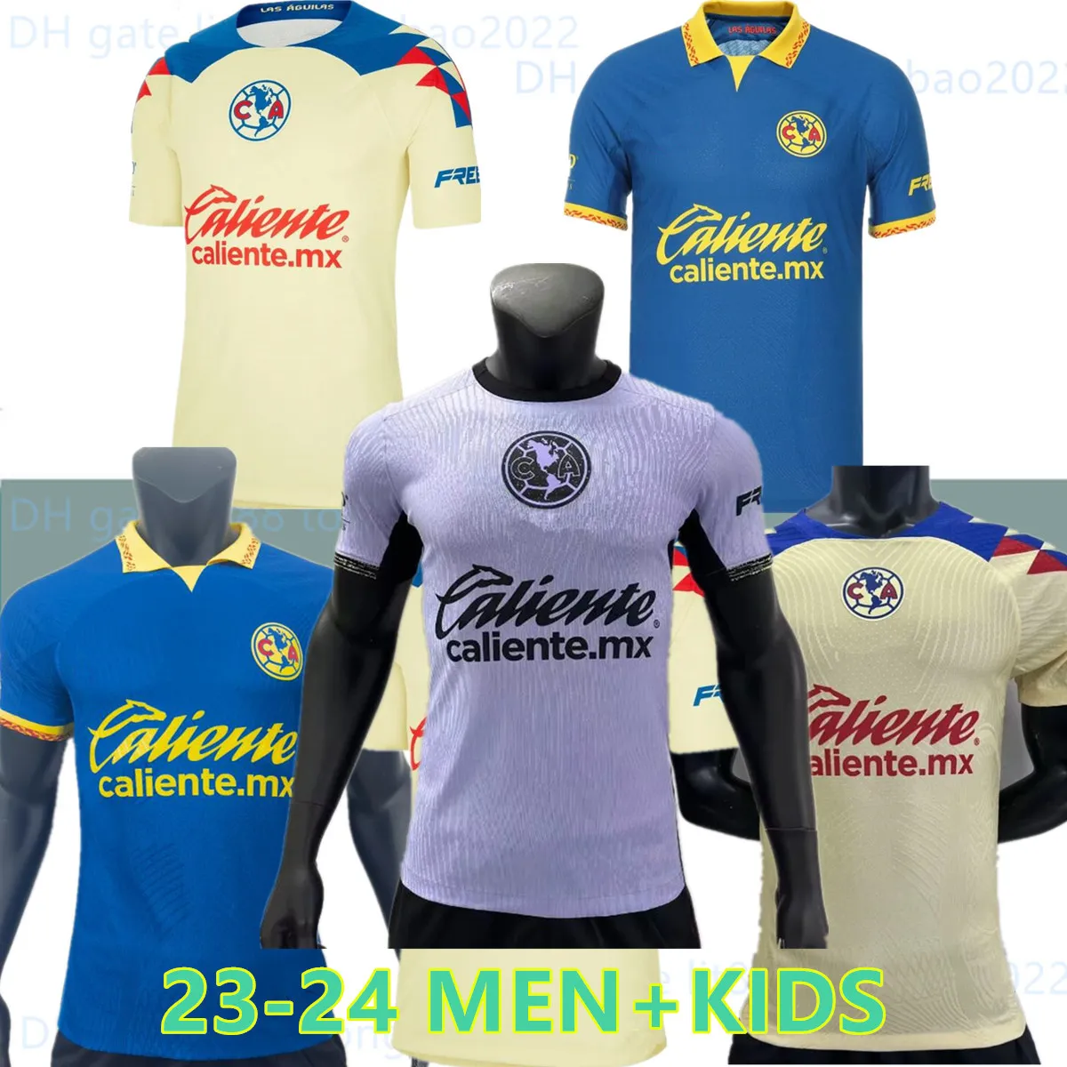 Rozmiar S-3XL 2023 2024 Liga MX Club America Soccer Jerseys R.Martinez Giovani Home Away 3rd Training Kamizelka 22 23 24 24 piłka